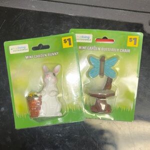 5/$8 Mini Garden Bunny and Butterfly Chair Set